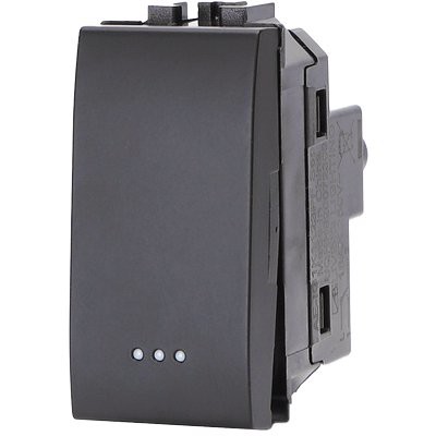 Deviatore unipolare abl nero - deviatore,